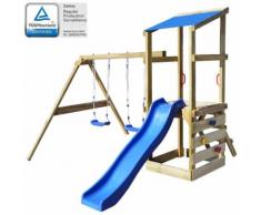 Set da Gioco Scaletta Scivolo e Altalene 290x260x235 cm Legno