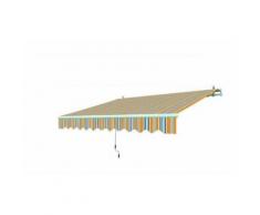 TENDA DA SOLE PER BALCONE ARANCIO-GRIGIO 2,95X2 MT- Con bracci -Struttura allumi