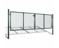 Recinzione da Giardino 289x125 cm/306x175 cm in Acciaio Verde