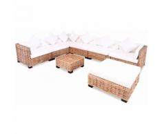 Set Divano 27 pz in Rattan Naturale