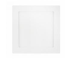 Confezione da 10 Pz di Plafoniera Led Slim 18W Cornice Bianca Applique Quadrato Bianco Caldo 3000K