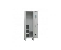 Armadio spogliatoio in metallo, 1 vano, 3 ripiani e scarpiera, Mis. 600 L x 500 P x 1950 H mm,