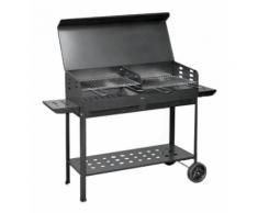 BARBECUE BBQ FORNELLO BRACE CARBONE DOPPIA GRIGLIA FONACELLA FORNACETTA 40 X 100 CM