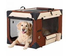 Trasportino per cani smart top deluxe l 106 cm w 71 cm h 69 cm beige brown