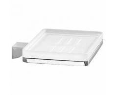 Portasapone in ottone cromato e vetro a muro Gedy Glamour desing moderno