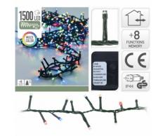 LUCI DI NATALE 1500 LED MULTICOLOR 8 GIOCHI DI LUCE ESTERNO ALBERO INTERNO