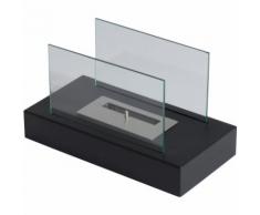 HomCom Caminetto a Bioetanolo in Acciaio 1 Serbatoio 0.5LT, 35x18x21cm