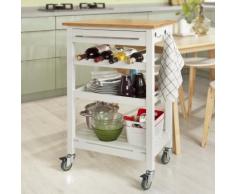 SoBuy Carrello da cucina, Carrello di servizio, , Legno e Bambù, FKW16-WN, (L58*L40*A90cm).IT