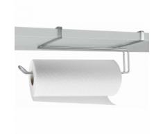 Sotto Ripiano Porta Rotolo Per Carta Da Cucina Easy Rool Argento Metallizzato
