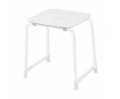 Sgabello prima classe bagno montana alluminio /abs gedy cod 6072/02 bianco