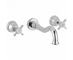 Rubinetto Lavabo a parete tre fori Bugnatese Princeton 865 | Cromo - 190mm