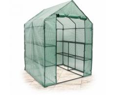 Serra da giardino con le seguenti misure: 140 x 190 x 140 cm e 8 ripiani