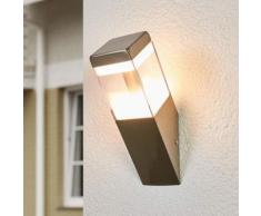Applique LED da esterni Baily a fiaccola, acciaio