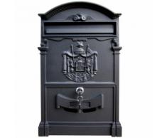 CASSETTA POSTALE BUCA LETTERE IN STILE ANTICO CLASSICO IN ALLUMINIO VERNICIATO | ANTRACITE