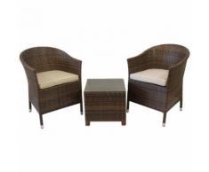 Guidetti set Asti in polyrattan marrone o bianco | Bianco
