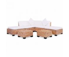 Set Divano 18 pz in Rattan Naturale