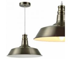 Lampada sospesa a LED (ottone) Lampada da soffitto (attacco E27)(130 cm x Ø 36 cm) Lampada a