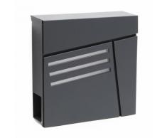 Cassetta postale di design V25 vano portagiornale montaggio a parete antracite