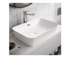Lavabo da appoggio in Diamatec 55X38 con troppopieno Ideal Standard Ipalyss bordo sottile 3 mm