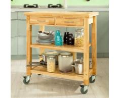 SoBuy Carrello Cucina Scaffale Cucina Mobile Cucina Legno Con Route Fkw24-N