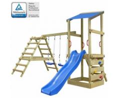 Set da Gioco Scaletta Scivolo e Altalene 356x255x235 cm Legno