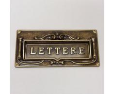 Buca lettere in ottone brunito cassetta postale casa cancello feritoia per posta