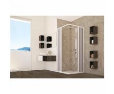 Box doccia pvc cabina angolare soffietto in acrilico riducibile su misura misura 70x80 cm