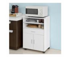 SoBuy Scaffale per Forno a microonde, Carrello da cucina,credenza con route, FSB09-W