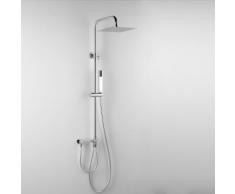 Colonna Doccia a Ponte ARES modello Eros con soffione quadrato in metallo 25x25 cm Design Minimale