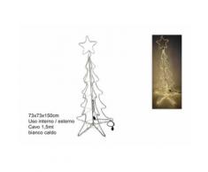 ALBERO DI NATALE LUMINOSO 150CM TUBO LED BIANCO CALDO DECORO ADDOBBI NATALE