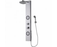 COLONNA PANNELLO PER DOCCIA GRIGIO IN ALLUMINIO CON IDROMASSAGGIO