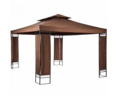 Lussuoso gazebo da giardino marrone