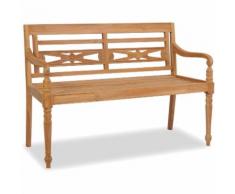 Panchina Batavia a 2 Posti in Legno di Teak 120x51,5x84 cm