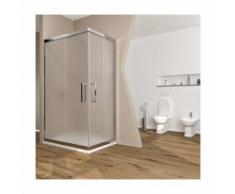 Box doccia cabina angolare 70x120 scorrevole vetro cristallo opaco satinato anticalcare 6mm. Acacia