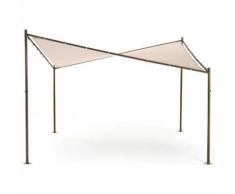 Gazebo a Vela 4x4 in Ferro Telo Ombreggiante Impermeabile Copertura Auto Esterno