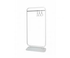 Stand appendiabiti con base fissa, barra cromata