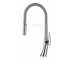 Rubinetto miscelatore lavello fontana cucina monocomando VIZIO design elegante con molla