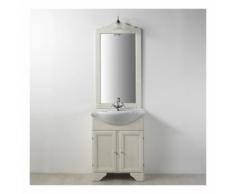 MOBILE DECAPE' BIANCO PER BAGNO CON LAVABO E LAMPADA 65 CM