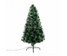 HomCom Albero di Natale 120cm in PVC Fibre Ottiche con 130 Luci a LED ?66