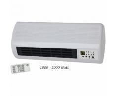 Termoventilatore a Parete Stufetta Elettrica Basso Consumo Stufa con Telecomando