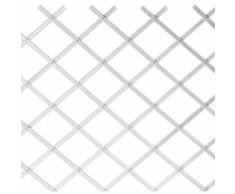 Traliccio in Plastica Bianco grigliato estensibile 100x400 cm per piante e fiori
