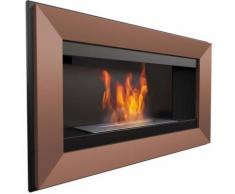 Camino A Bioetanolo Da Parete 88x51x21,5 Cm Flig Las Vegas Bronzo