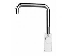 Rubinetto miscelatore lavello fontana cucina VIZIO quadrato con canna alta a N