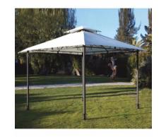 GAZEBO METALLO FALESIA PAPILLON 3X3 MT. ARREDO GIARDINO PALO 40X40 IMPERMEABILE