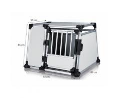 Trasportino in alluminio. Autobox gabbia per cani. Cm 93 x 81 x H 65