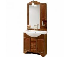 Mobile bagno arte povera country cm 85 con specchiera applique e pensile laterale