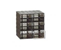 Cassettiera in plastica componibile con 6 cassetti trasparenti, mis. 340 L x 270 P x 340 H mm, peso
