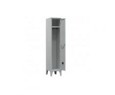 Armadio spogliatoio in metallo, 1 vano, Mis. 350 L x 350 P x 1800 H mm, serratura a cilindro con