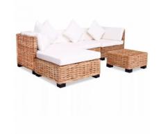 Set Divano 14 pz in Rattan Naturale