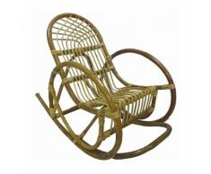 SEDIA A DONDOLO PER BAMBINI BIMBO NATURALE VIMINI E RATTAN DONDOLINO BABY